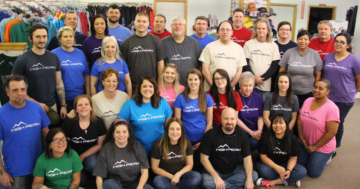 Entire staff of High Peak Sportswear