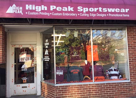 Retail storefront in Blacksburg