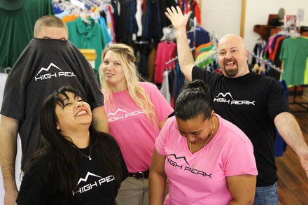 Blacksburg staff goofing off