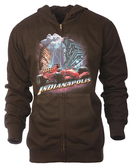 Graphic hooded sweatshirt of the Indianapolis 500 race