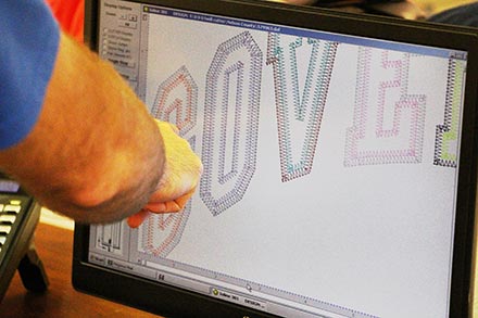 Company logo being digitized
